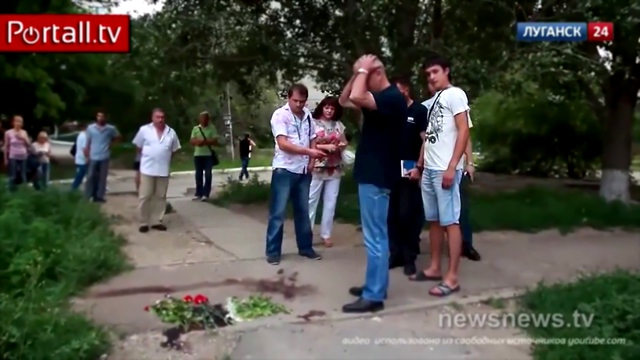 Видеоклип ОБСЕ в разбитом Луганске
