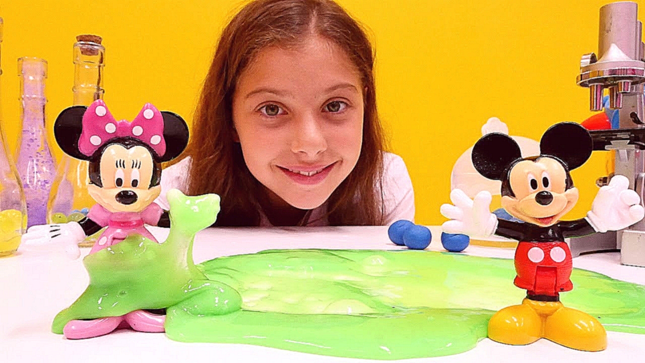 Видеоклип Видео для девочек с #МиккиМаус: ловушка для Минни! Делаем ПРЫГУНОВ. Видео про игрушки