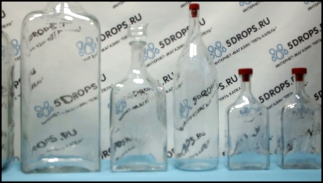 Видеоклип Обзор стеклянных бутылей для крепких спиртных напитков