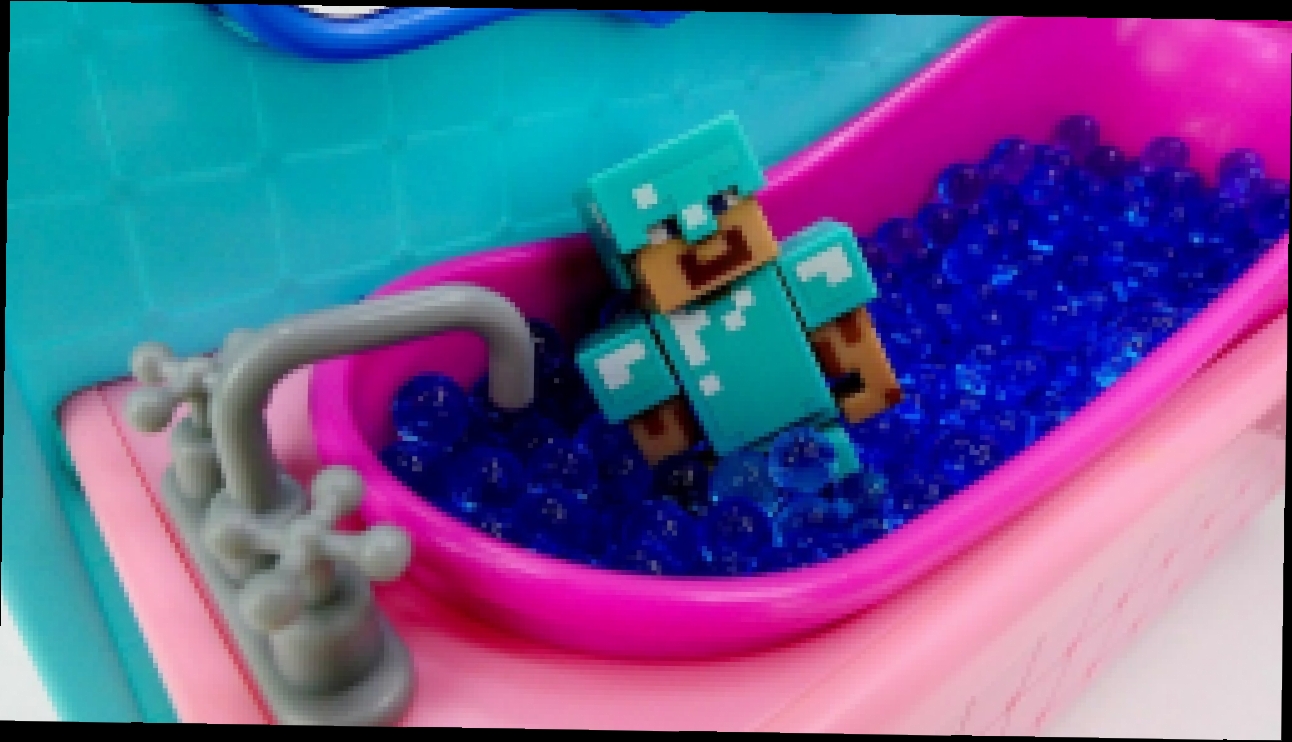 Видеоклип Игры #Minecraft ВАННАЯ для Стива  Как строить в #МАЙНКРАФТ ? Игрушки для мальчиков #ЛегоМайнкрафт