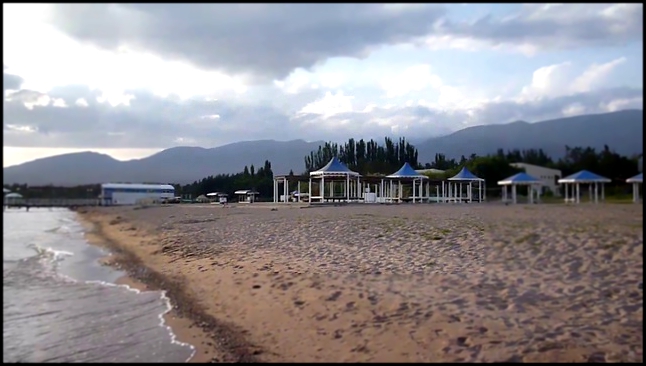 Видеоклип Вечерний прибой Пустой пляж Волны Иссык Куль 24 07 2014