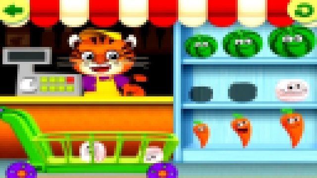 Видеоклип Весёлый магазин и Смешная Еда - Развивающая игра для самых маленьких детей