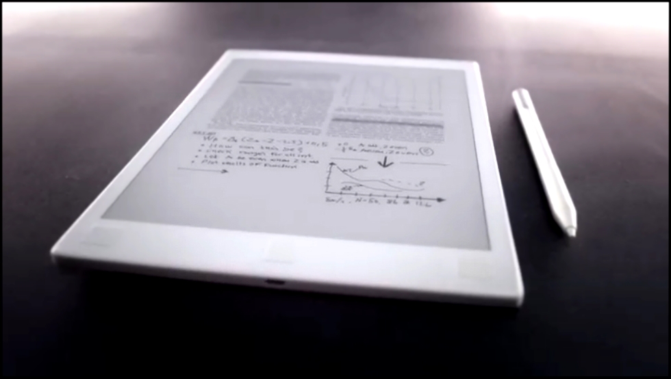 Видеоклип Электронный блокнот, заменяющий бумагу 
