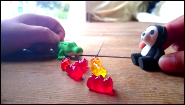 Видеоклип Детское видео для детей - учимся считать до 3 - медвежонок  Панда и Крокодил