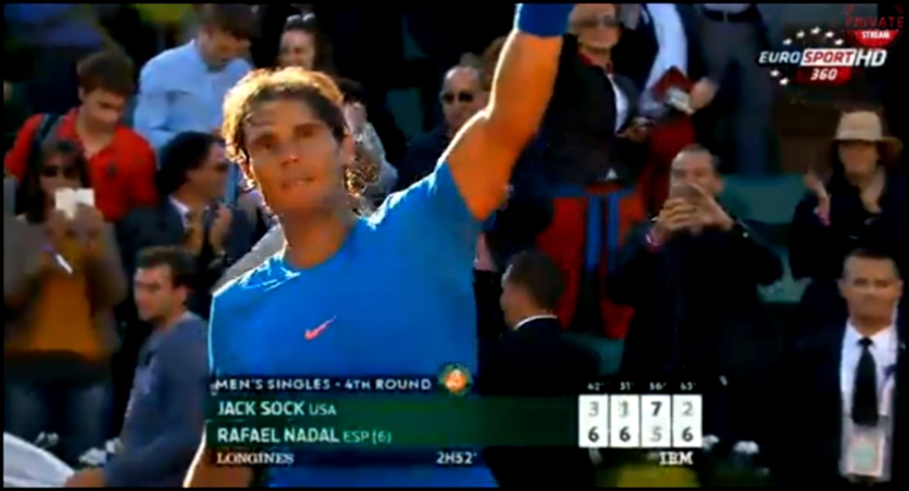Видеоклип 2015 Roland Garros R4 Nadal vs. Sock / Last game