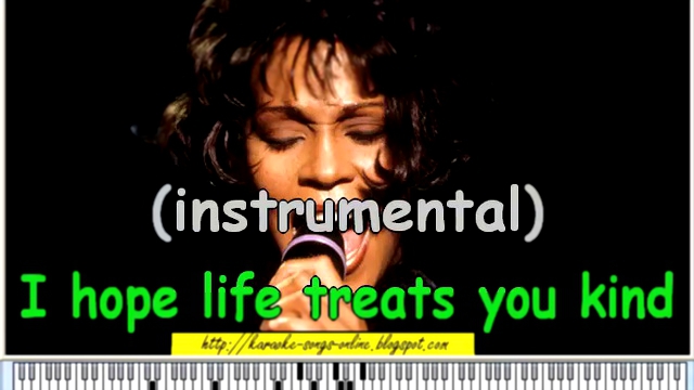 Видеоклип Whitney Houston - I will always love you- Karaoke instrumetal version with lirycs on the screen.