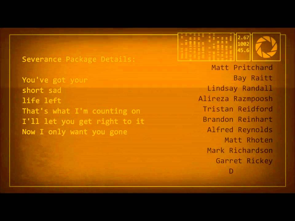 Want You Gone Финальная песня из Portal 2 | GLaDOS