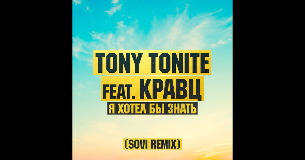 Я хотел бы знать SOVI Remix | Tony Tonite feat. Кравц