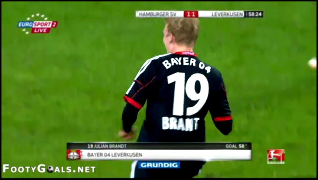 Видеоклип Hamburger SV 2-1 Bayer Leverkusen All Goals