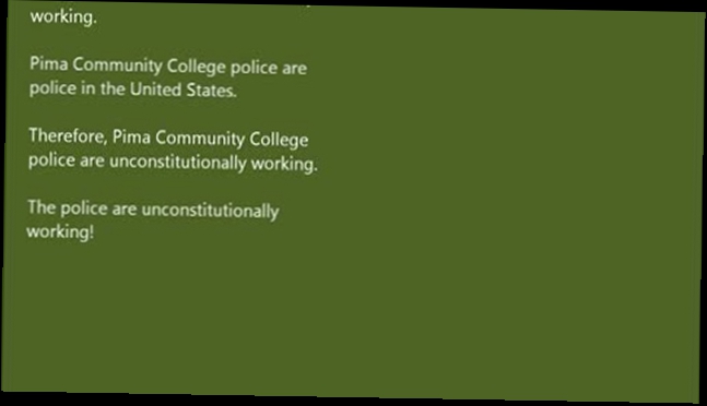 Видеоклип This Student At Pima Community College: An Unconstitutional Crime!