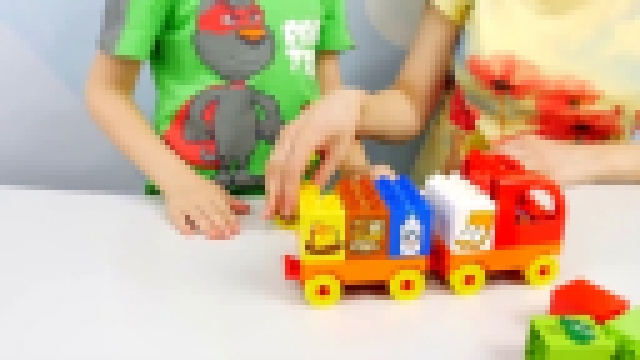 Видеоклип Грузовичок Лего с продуктами - Детские развивающие видео с Даником и его мамой. LEGO DUPLO My First