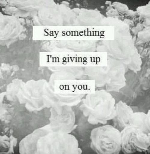 Say Something I\'m Giving Up On You | Argy Rous