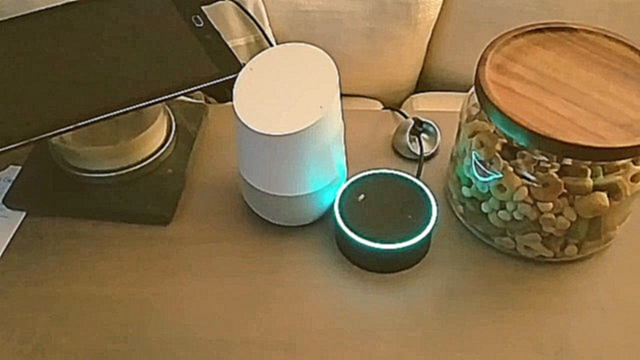 Видеоклип Бесконечный разговор голосовых помощников Google Home и Amazon Echo