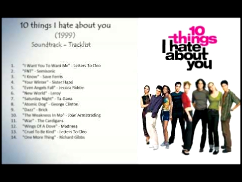 Видеоклип 10 things I hate about you (1999) soundtrack - tracklist