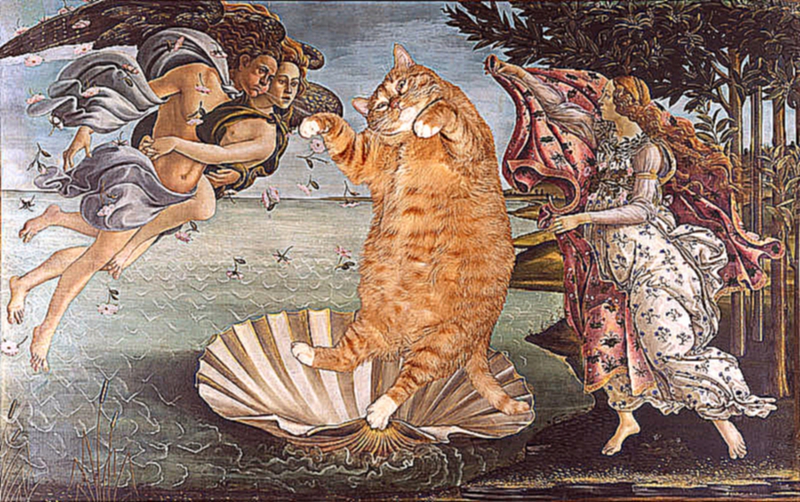 Вторжение кота в шедевры мировой живописи